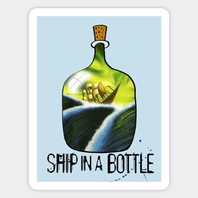 Ship in a Bottle Magnet by Scratch